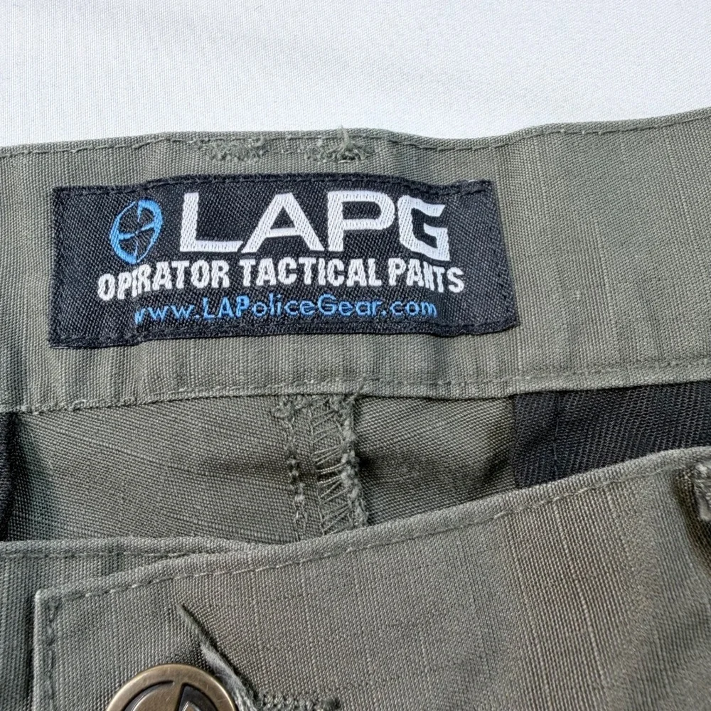 LAPG Operator Tactical Cargo Pants Mens 32x30 OD Green Ripstop Elastic Waist